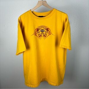 Vintage Harley Davidson Yellow Tribal California T Shirt Made In USA Size 3XL